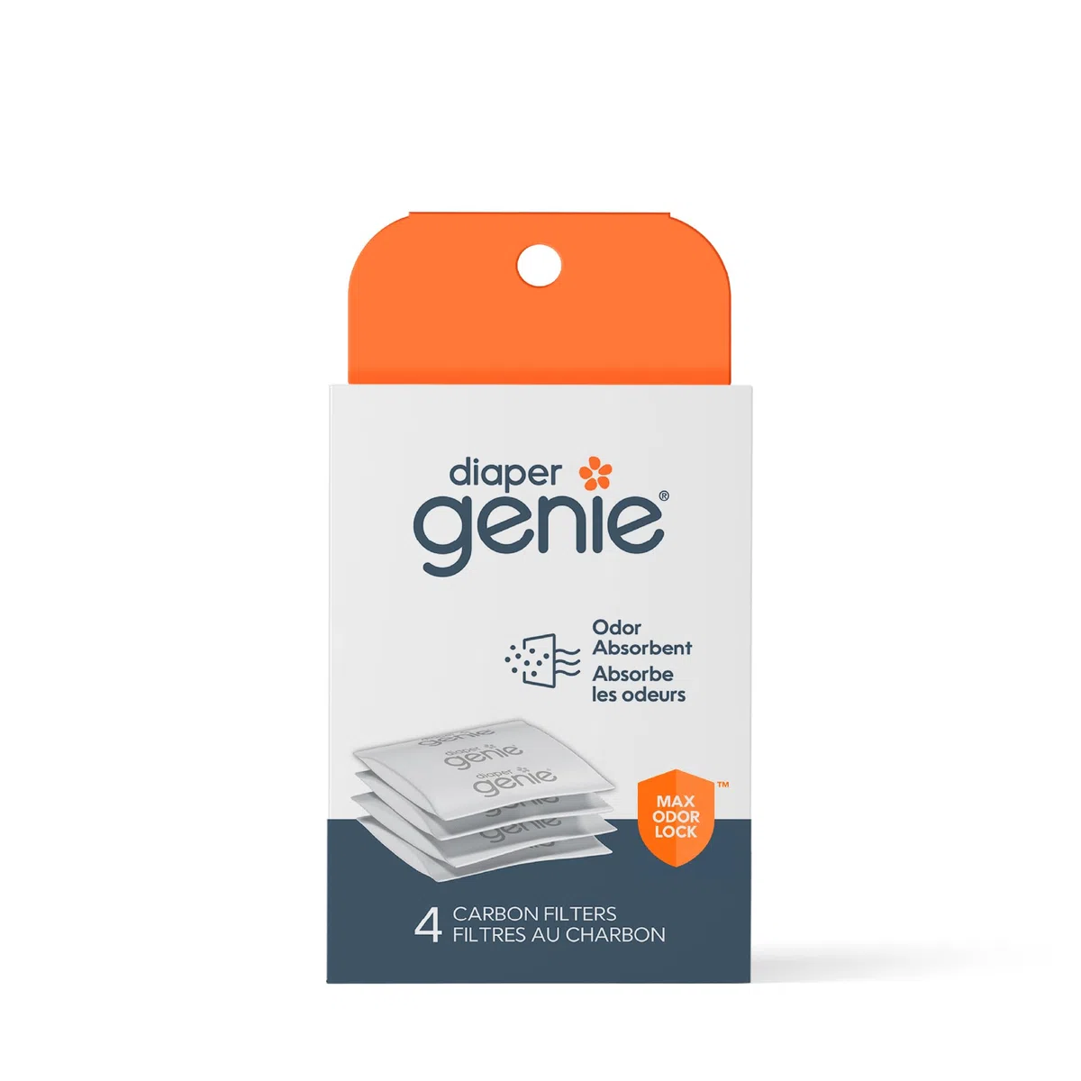 Playtex Diaper Genie Carbon Filter, Ideal for use with Diaper Genie Complete, Odor Eliminator, 4 Pack