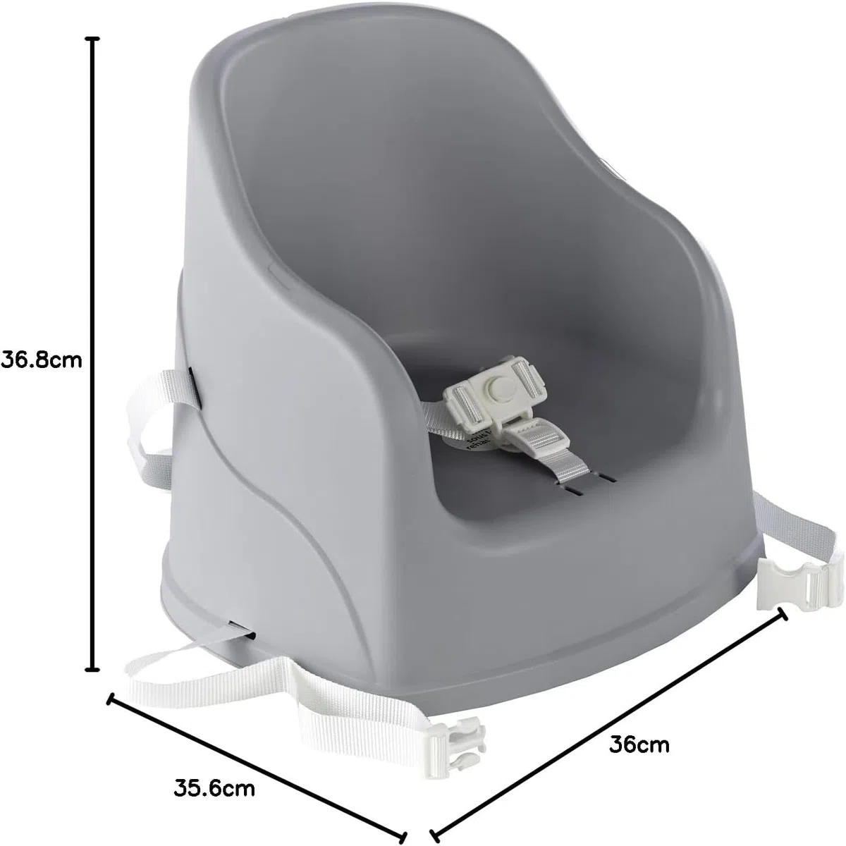 Thermobaby - Elevador de silla TUDI - De 6 a 36 meses (o hasta 15 Kg) - Cómoda - Compacta - Gris Charme - Made in France