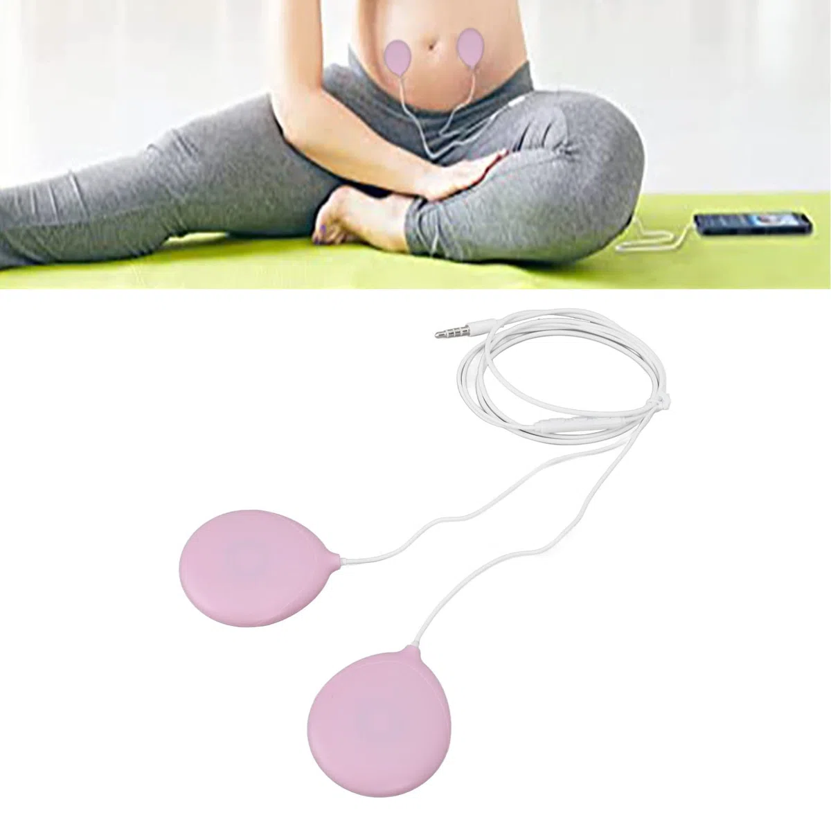 Auriculares Prenatales Baby Bump, Altavoz para Compartir Música para Mujeres Embarazadas Music Play Prenatal Belly Speaker Earphones Regalo De Audio Portátil para El Embarazo