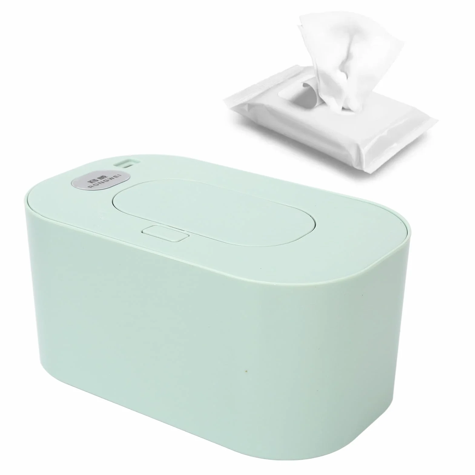 Calentador de toallitas húmedas para bebé,Calentador de pañales portátil de temperatura constante Calentador de toallitas húmedas para bebé Dispensador de toallitas húmedas Newborn Essentials(Verde)