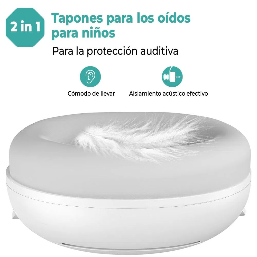 Casco antiruido para bebé 2 en 1 con funda de transporte, protección auditiva para bebés, casco de avión y niños de hasta 4 años, perfecto para dormir, viajes y festivales, certificado
