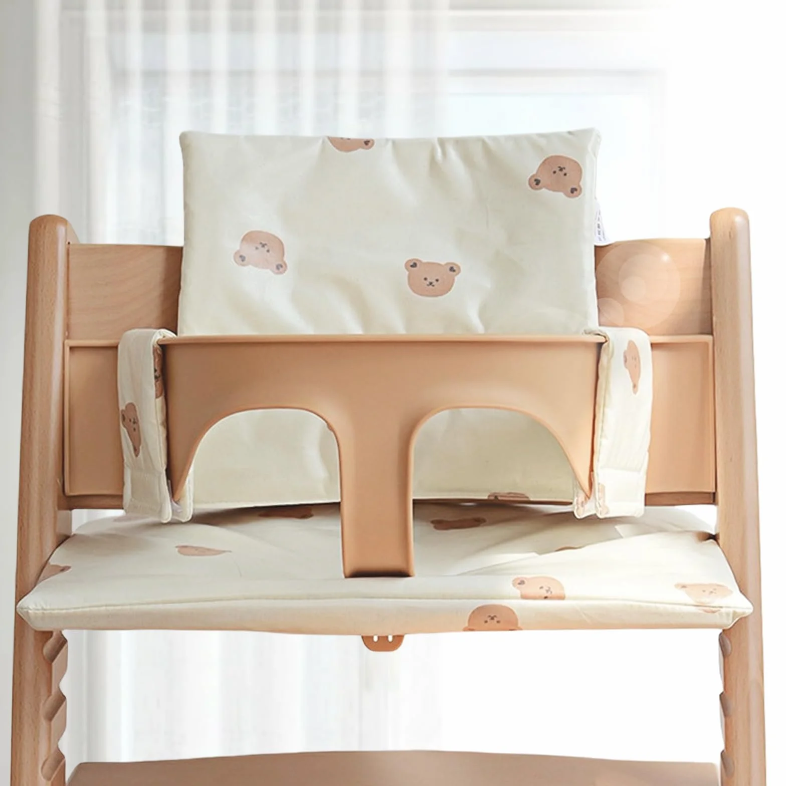 Cojín para trona Stokke Tripp Trapp: cojín para trona de bebé impermeable de 2 piezas, cojín para trona suave y extraíble para bebés, fácil de limpiar, fácil de pegar