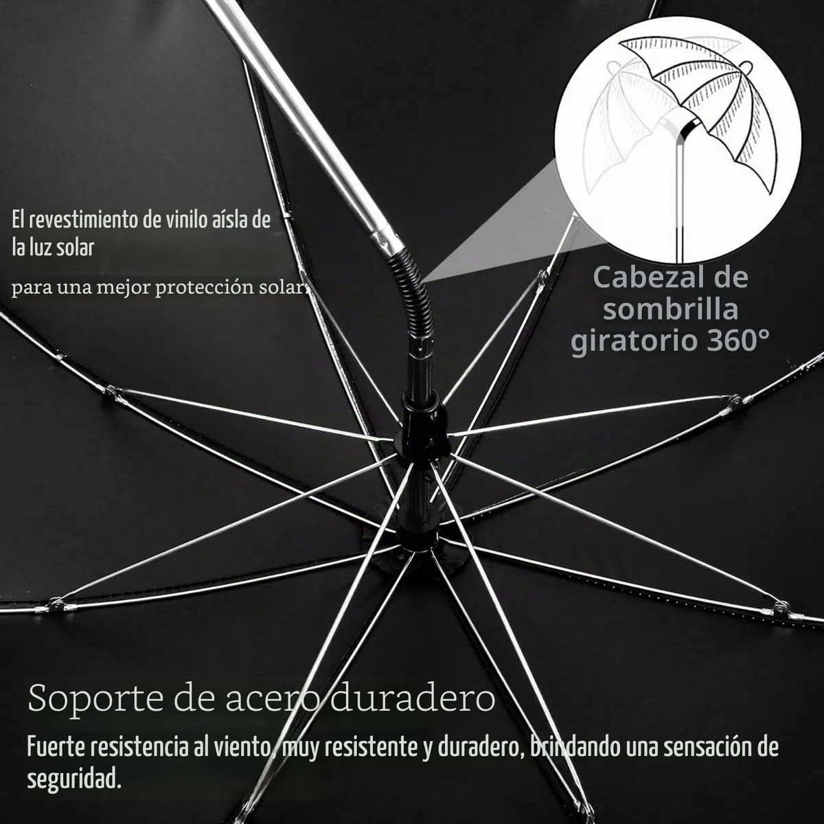 Sombrilla Carrito Bebe Universal, Sombrilla para Cochecito de bebé para Cochecito Anti UV con Abrazadera Ajustable, Gris
