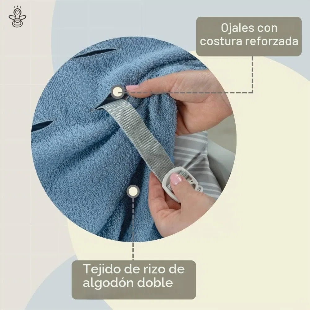 Babysanity - Funda para silla de bebé de algodón suave y esponjosa que da a tu trona una sensación de secado y fresco, 100% fabricada en Italia (Avio)