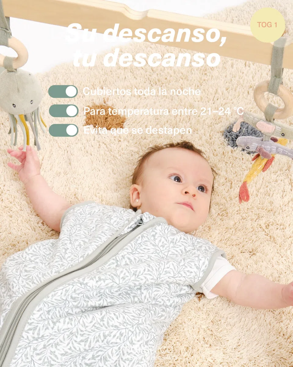 molis&co - Saco de Dormir para bebé 1.0 TOG - 70 cm (0-6 Meses) - Ideal para Primavera y otoño - 100% algodón (Oeko-Tex 100) - Ines II