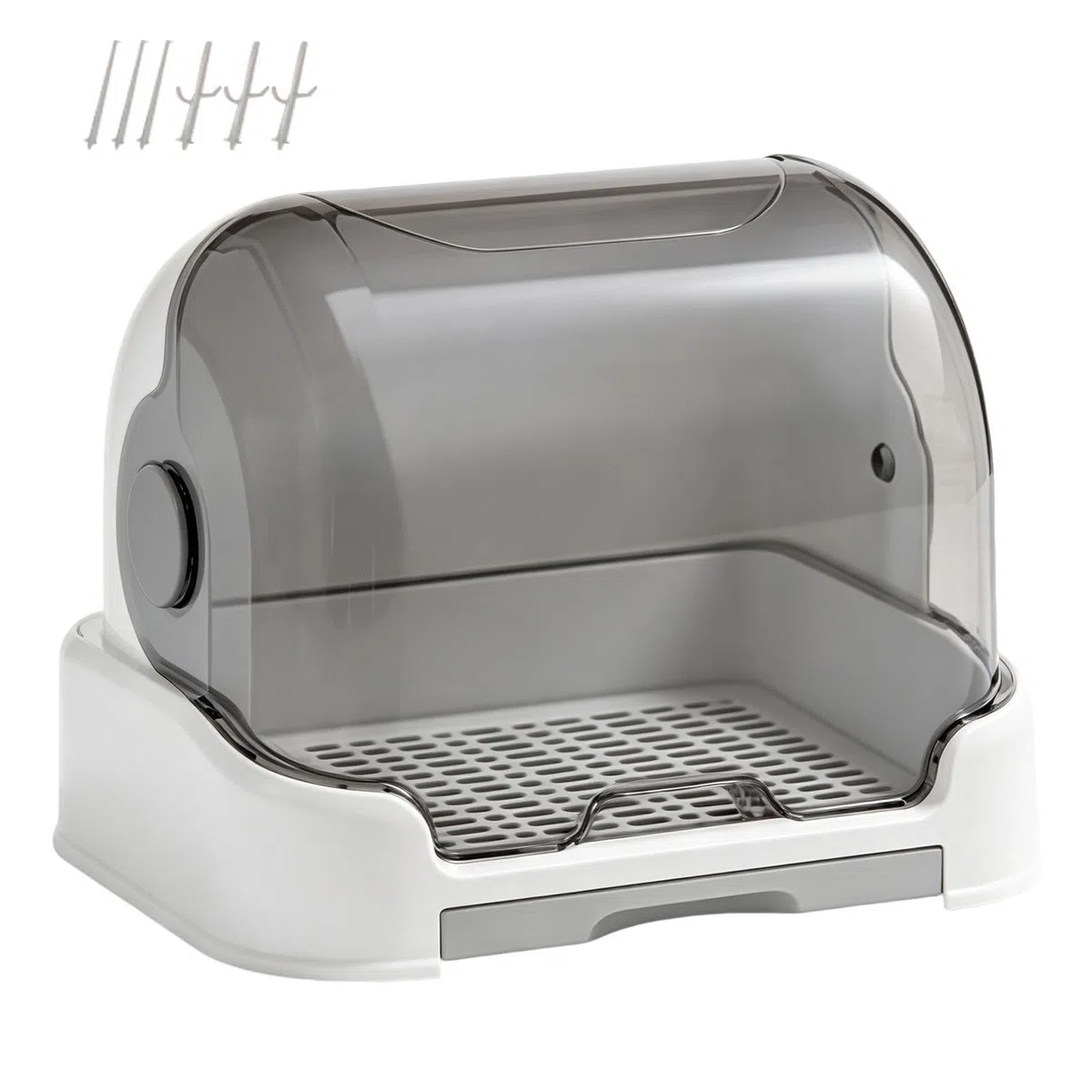 Genérico Organizador De Biberones con Tapa - 31.5x25.5x25CM | Organizador De Almacenamiento para Biberones, Estuche A Prueba De Polvo Contenedor para Chupetes Mordedor Y Cubiertos De Bebé