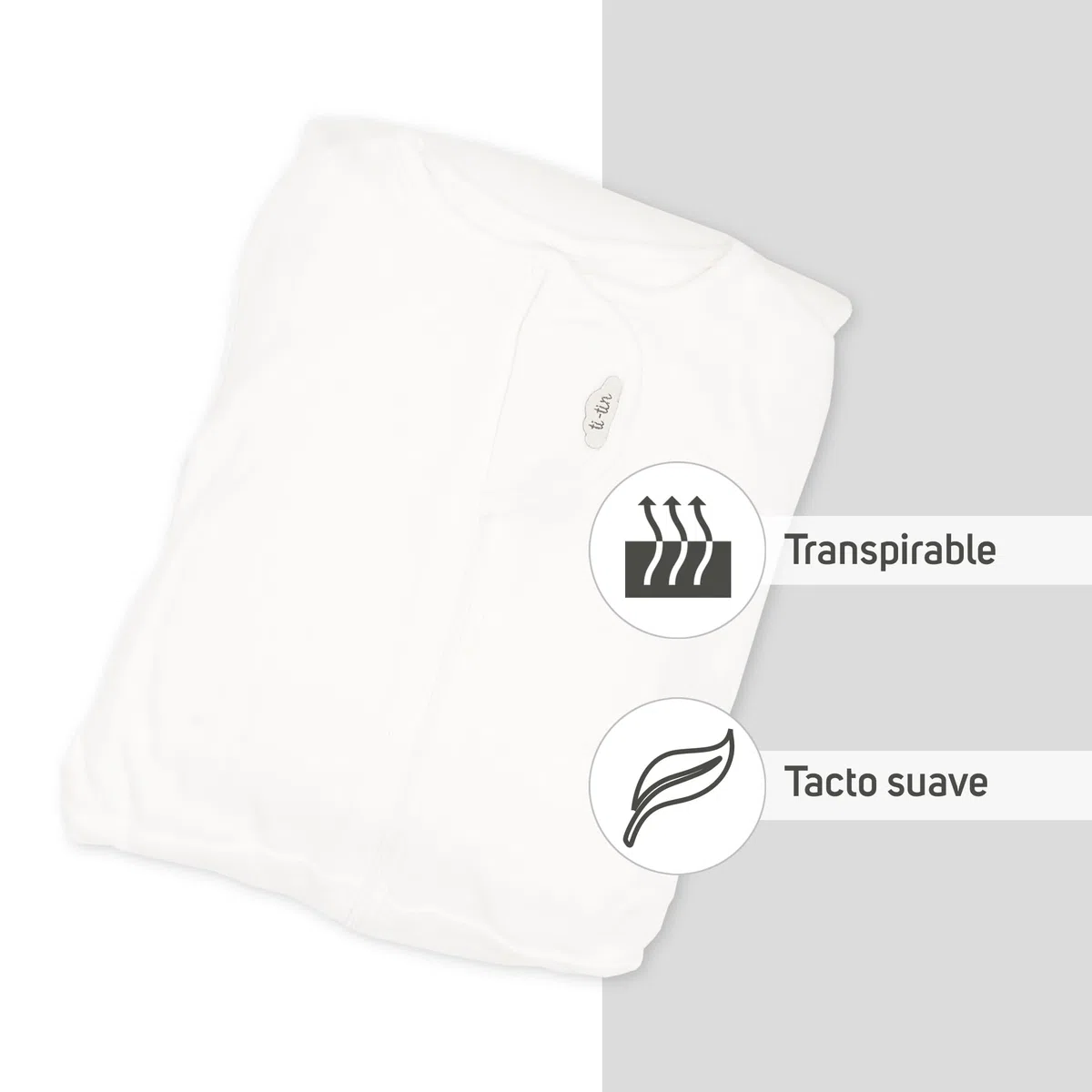 Sábana Fantasma de Seguridad para Bebés – Ajustable 60x120 cm y 70x140 cm – 100% Algodón Transpirable con Cremallera – Previene Caídas y Destapes – Compatible con Secadora – Color Blanco