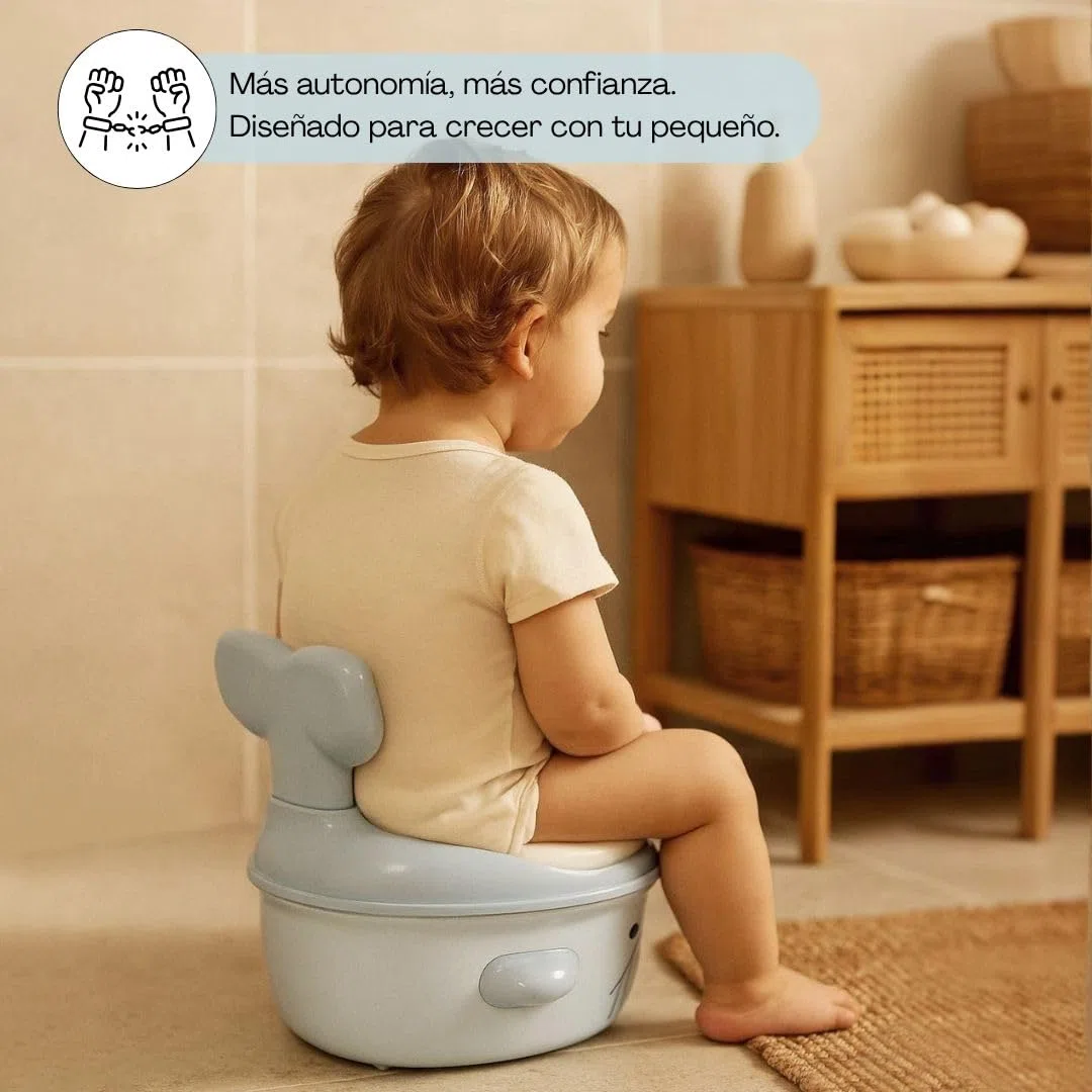 Orinal Infantil 3 en 1 | Tapa Extraíble con Reductor WC y Escalón | Asiento Acolchado | Antideslizante | Protección Antisalpicaduras | Retrete Portátil Bebé | Fácil de Limpiar y Guardar