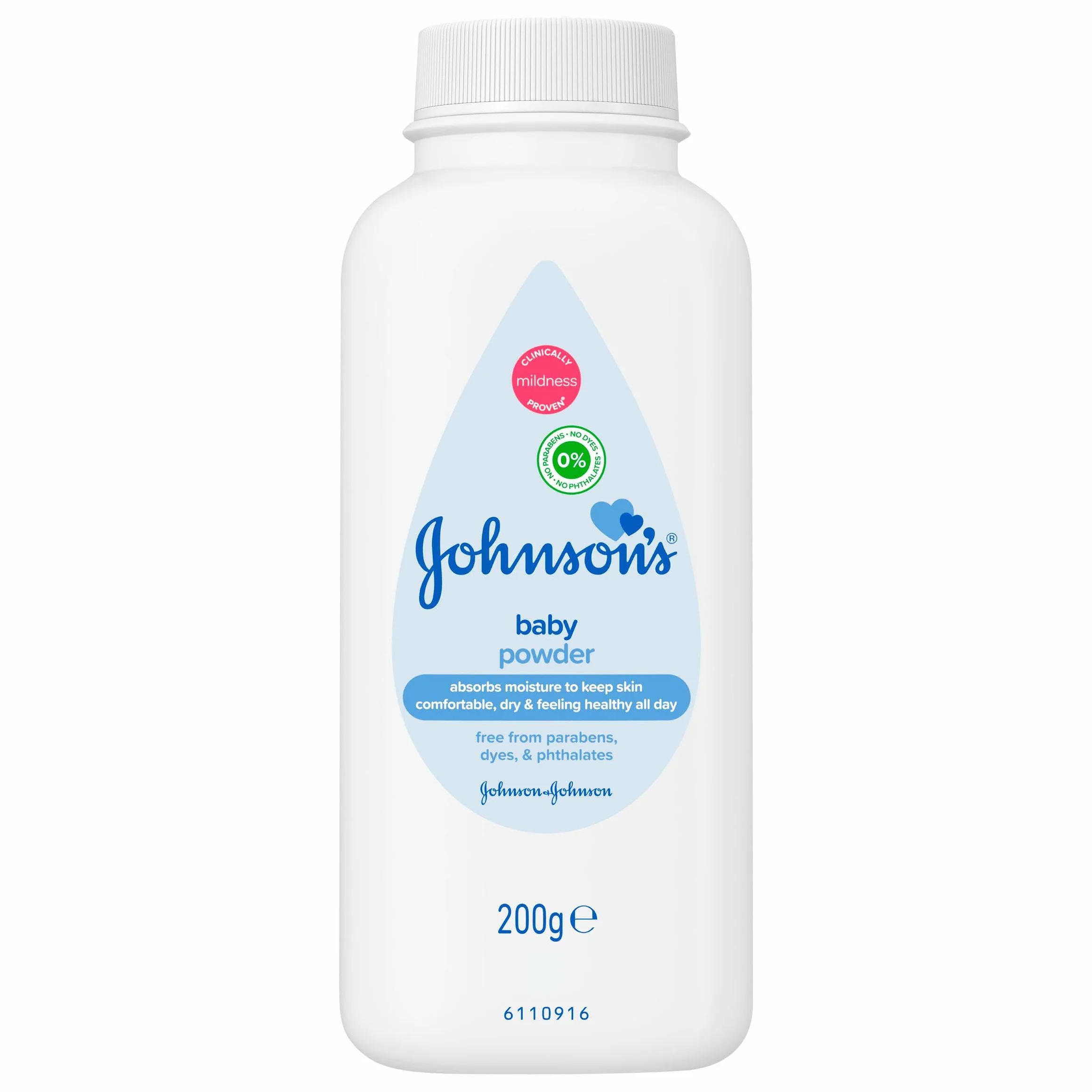 Johnson's - Polvo para bebé (200 g, 6 unidades de 200 g)