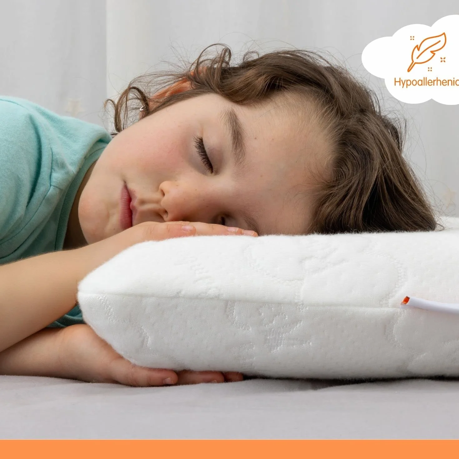 Bamboo-Almohada para Niños de Viscoelástica Transpirable-Cojín Infantil-Funda Lavable de Algodón Orgánico de Bambú-Oeko-Tex-De 1 a 10 años XL (58x32x7cm)-Bolsa Viaje Incluída.