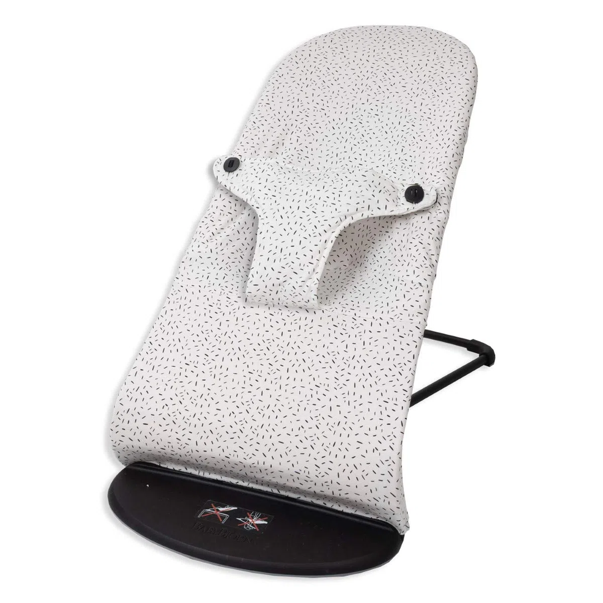 Babyline Bocobla - Funda Algodón Hipoalergénica, Hipersuave y Transpirable para Hamaca Babybjörn Balance, Soft y Bliss (Confeti Blanco), unisex