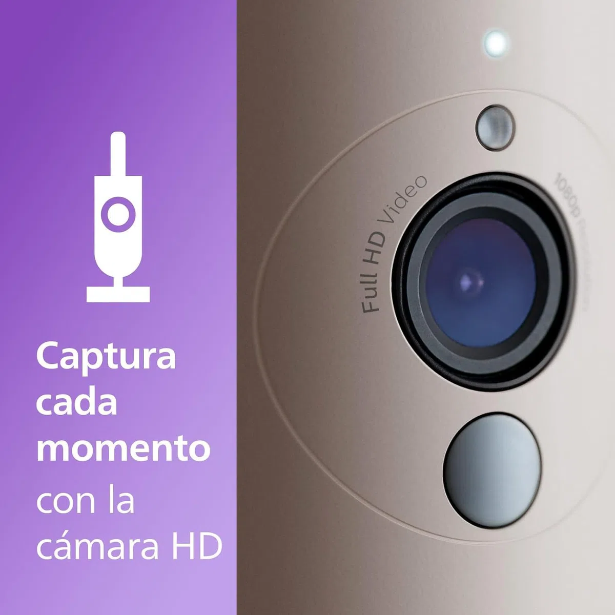 Philips Avent Vigilabebés Conectado con App, cifrado Privado y Seguro, Audio, Zoom 2X, visión Nocturna, activación automática por Voz, intercomunicación Real, Nanas y Ruido Blanco (Modelo SCD643/26)