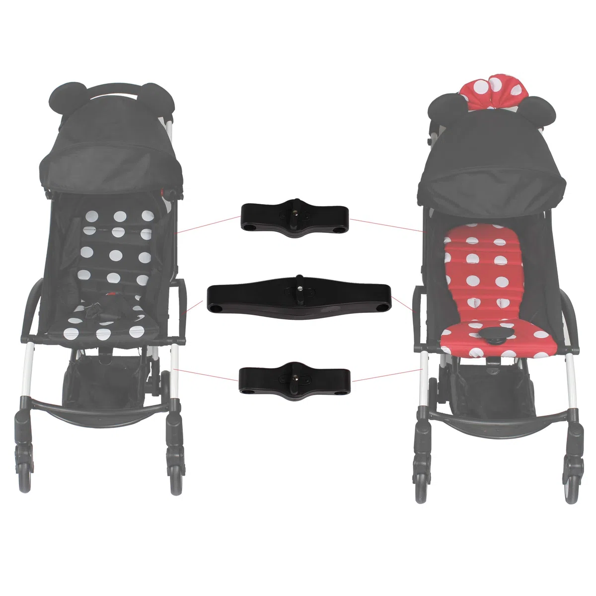 Conectores de cochecito para cochecitos Babyzen YOYO/YOYO +, convierten dos cochecitos sencillos en un cochecito doble