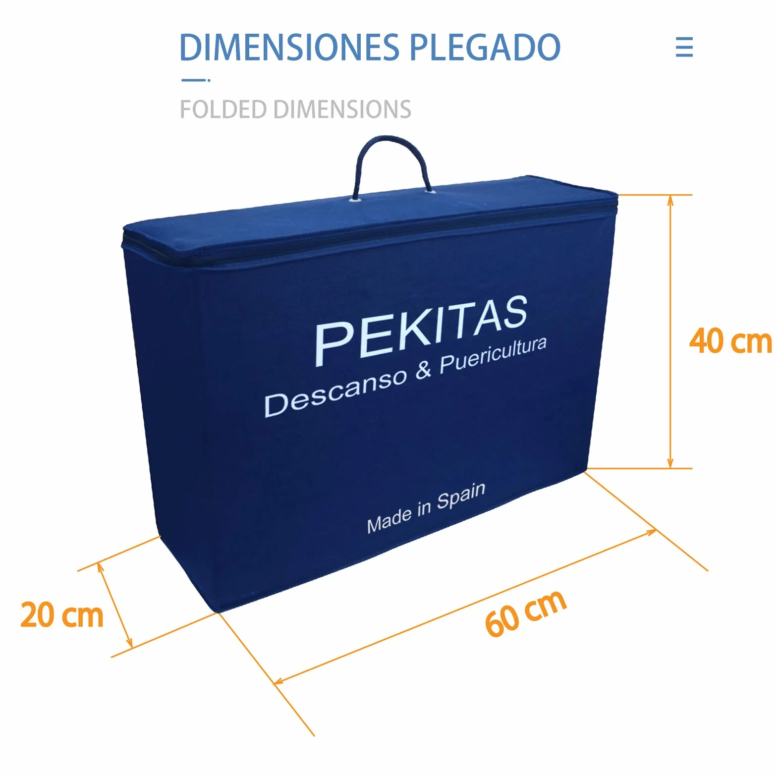 PEKITAS Colchón Cuna De Viaje Plegable 60x120 cm Altura 6 cm Incluye Bolsa Transporte Bebé Funda Desmontable Lavable Transpirable Estampado Globo Verdes