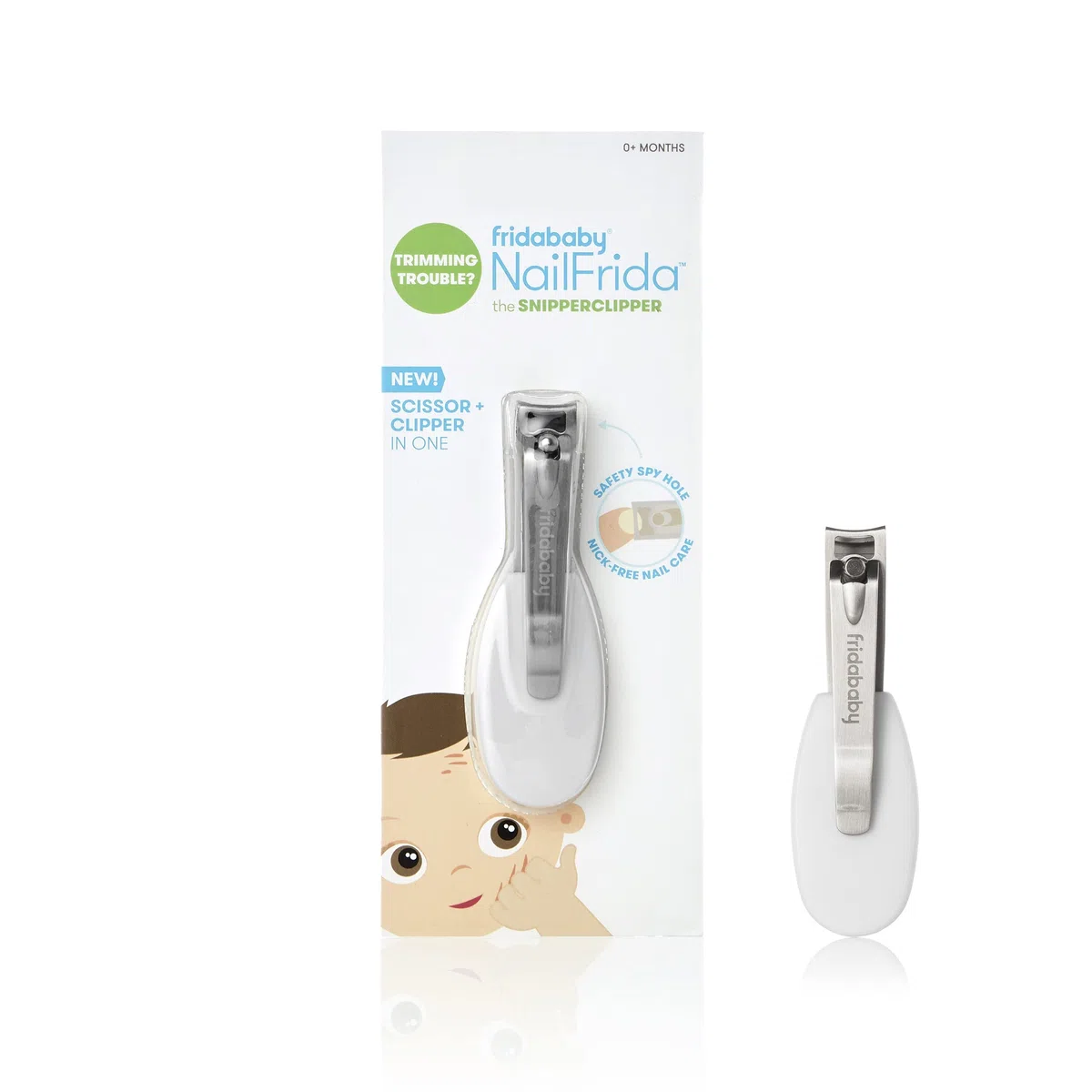 Frida Baby NailFrida The SnipperClipper | El cortaúñas para bebé con agujero de seguridad para recién nacidos y más