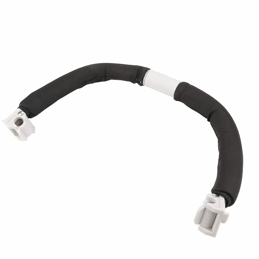 Manillar Ajustable para Cochecito de Bebé, Barra de Armrest y Parachoque Negra