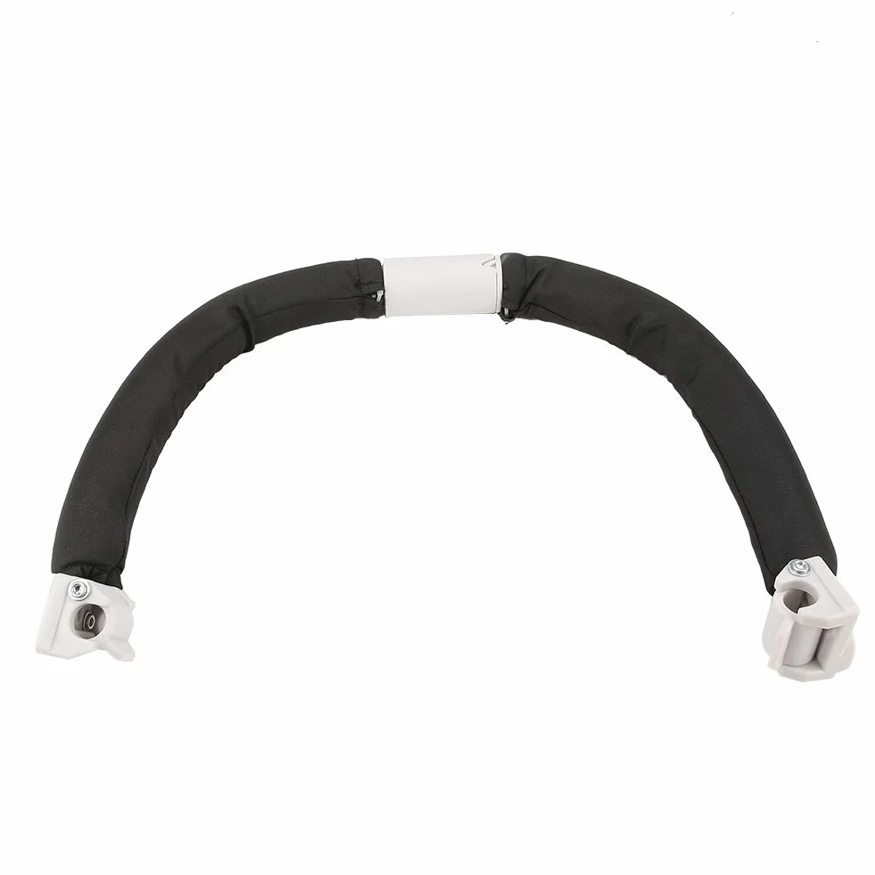 Manillar Ajustable para Cochecito de Bebé, Barra de Armrest y Parachoque Negra