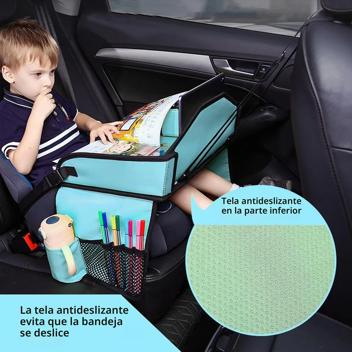 Bandeja de asiento de coche para niños de viaje, bandeja de viaje para, bandejas de esenciales de viaje por carretera, mesa de asiento de coche para niños, actividades de