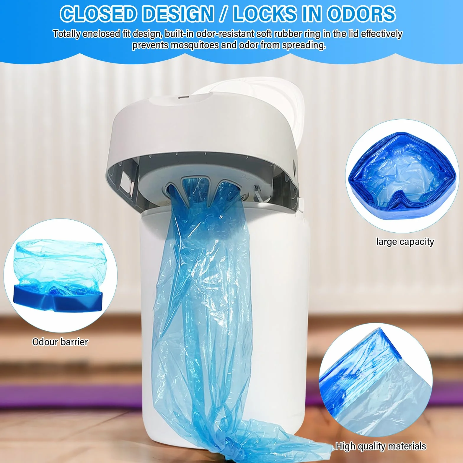 LitterLocker - Cartuchos de recambio para pañales (9 unidades, compatible con Tommee Tippee, Angelcare, cubo de pañales octogonal, LitterLocker)