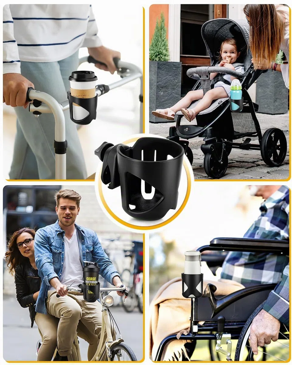 Sujetavasos para Padres para Silla de Paseo, Soporte para Bebidas para Cochecito de Bebé, Accesorio Universal para Bicicletas, Botellas