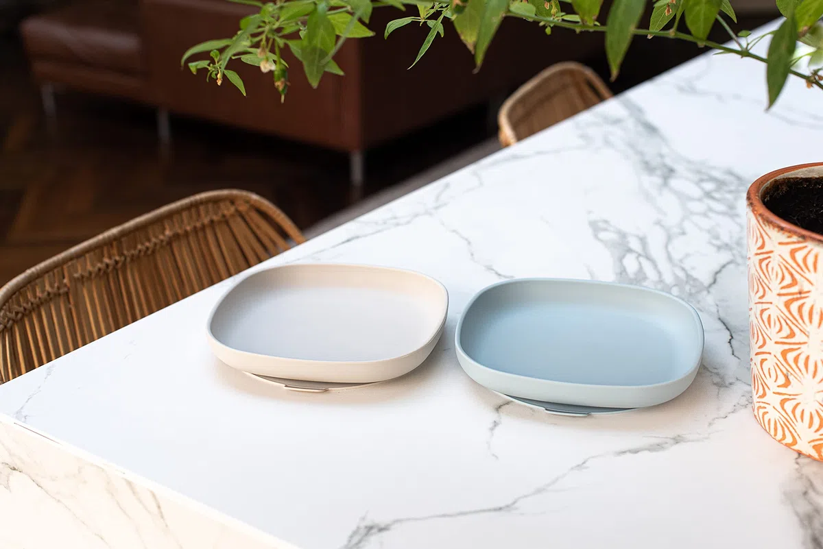 ana baby 2 Pack Silicone Feeding Suction Plates for Babies and Toddlers, BPA Free, Dishwasher, Microwave and Freezer Safe