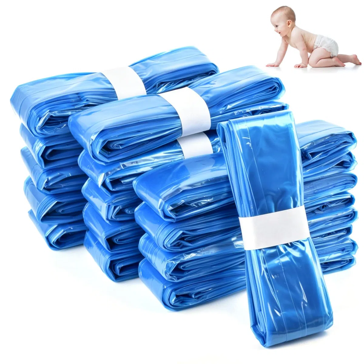 Paquete de 15 bolsas de recambio para pañales de 4,5 m, para todos los modelos, potentes bolsas de basura para eliminación de olores y resistencia al desgarro