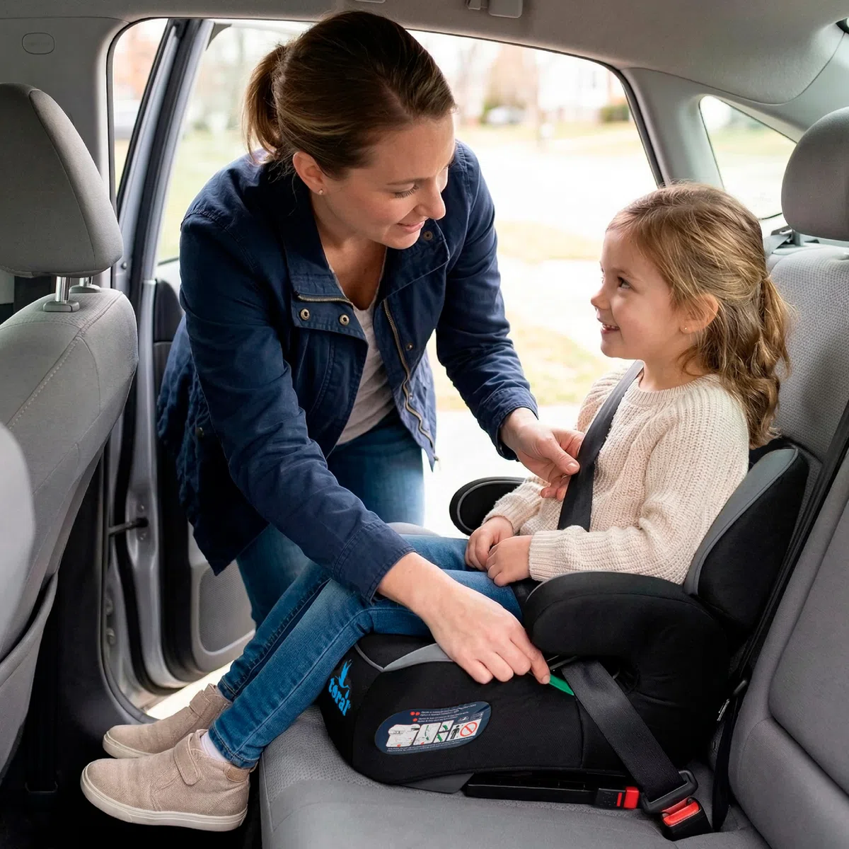 toral - Alzador Coche Niño Isofix i-Size - Asiento Elevador Niño - Se puede utilizar también sin Isofix - Silla Coche grupo 1 2 3 - Modelo Monza Negro