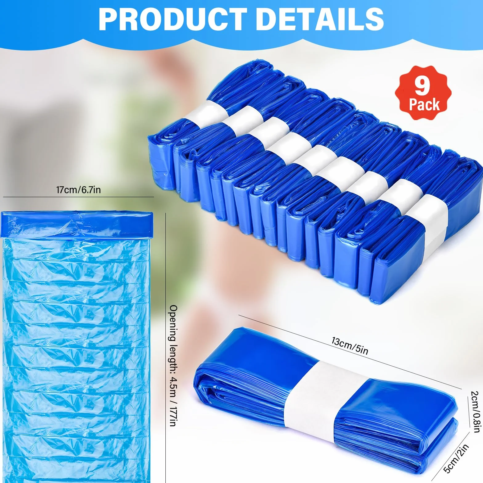 LitterLocker - Cartuchos de recambio para pañales (9 unidades, compatible con Tommee Tippee, Angelcare, cubo de pañales octogonal, LitterLocker)