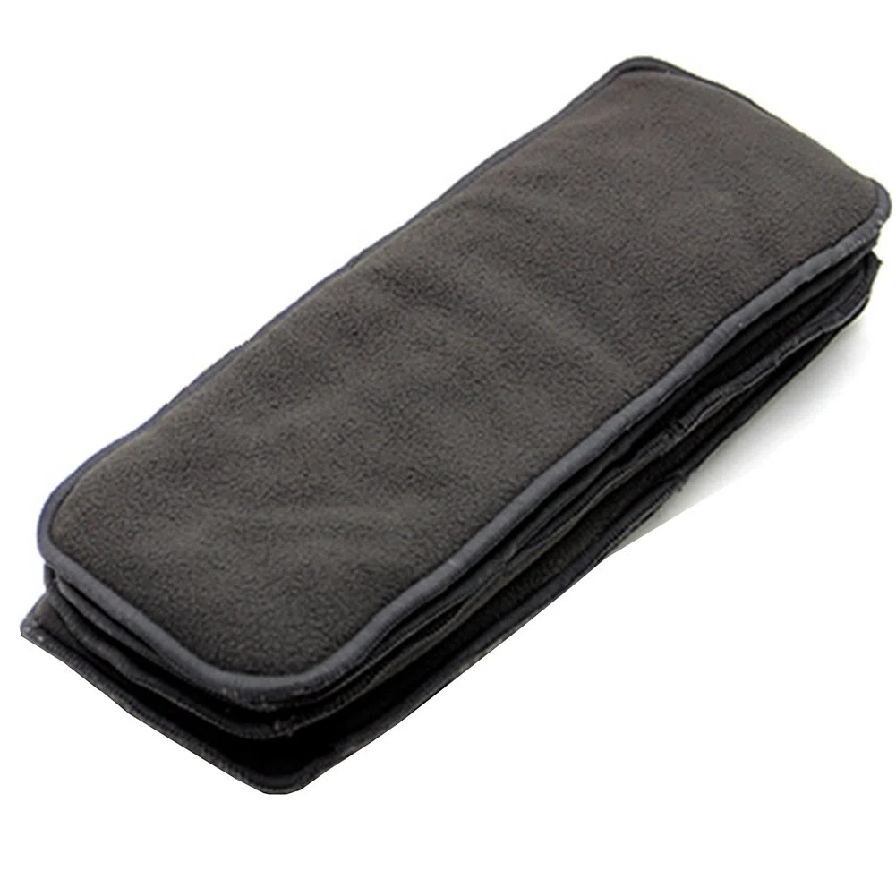 Insertos de microfibra de bambú para adultos, pañales de tela para el cuidado de la incontinencia, lavables, reutilizables, grandes absorbentes (4 piezas)