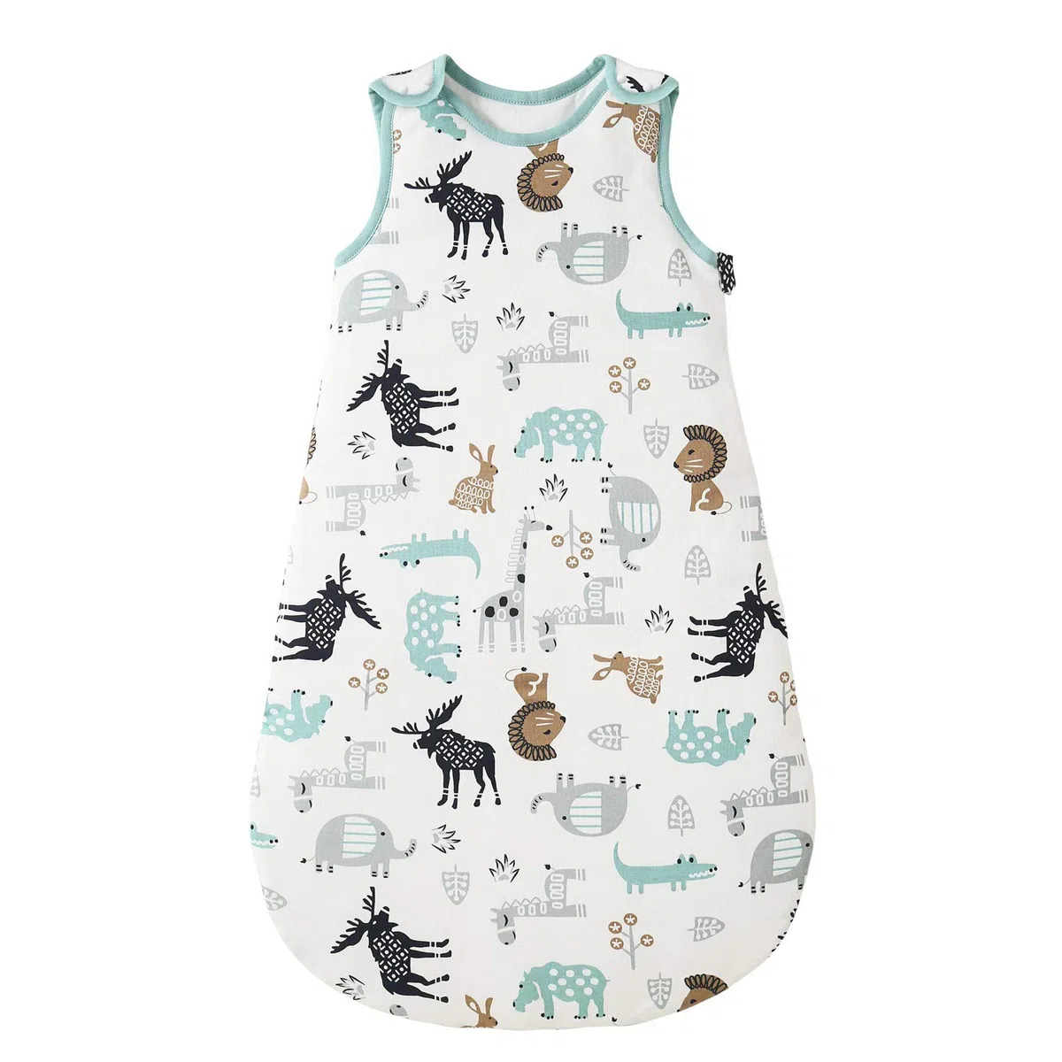 Mosebears Saco De Dormir Sin Mangas 2.5 TOG Manta Ponible De Algodón Suave Invierno Arrullo Infantil Unisex con Estampados Lindos Y Cremallera Facilitada (Ciervo, 0-6 Meses)