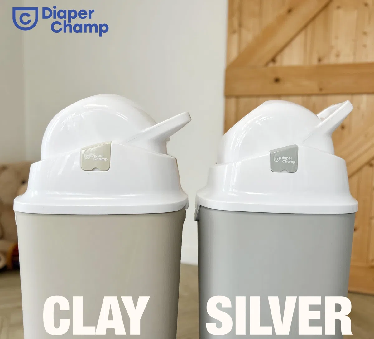DIAPER CHAMP Handsfree Medium – Cubo de basura con pañales antiolores – manos libres – capacidad ideal – guarderías, micro guarderías, MAM – Sin cintas de recarga – Beige