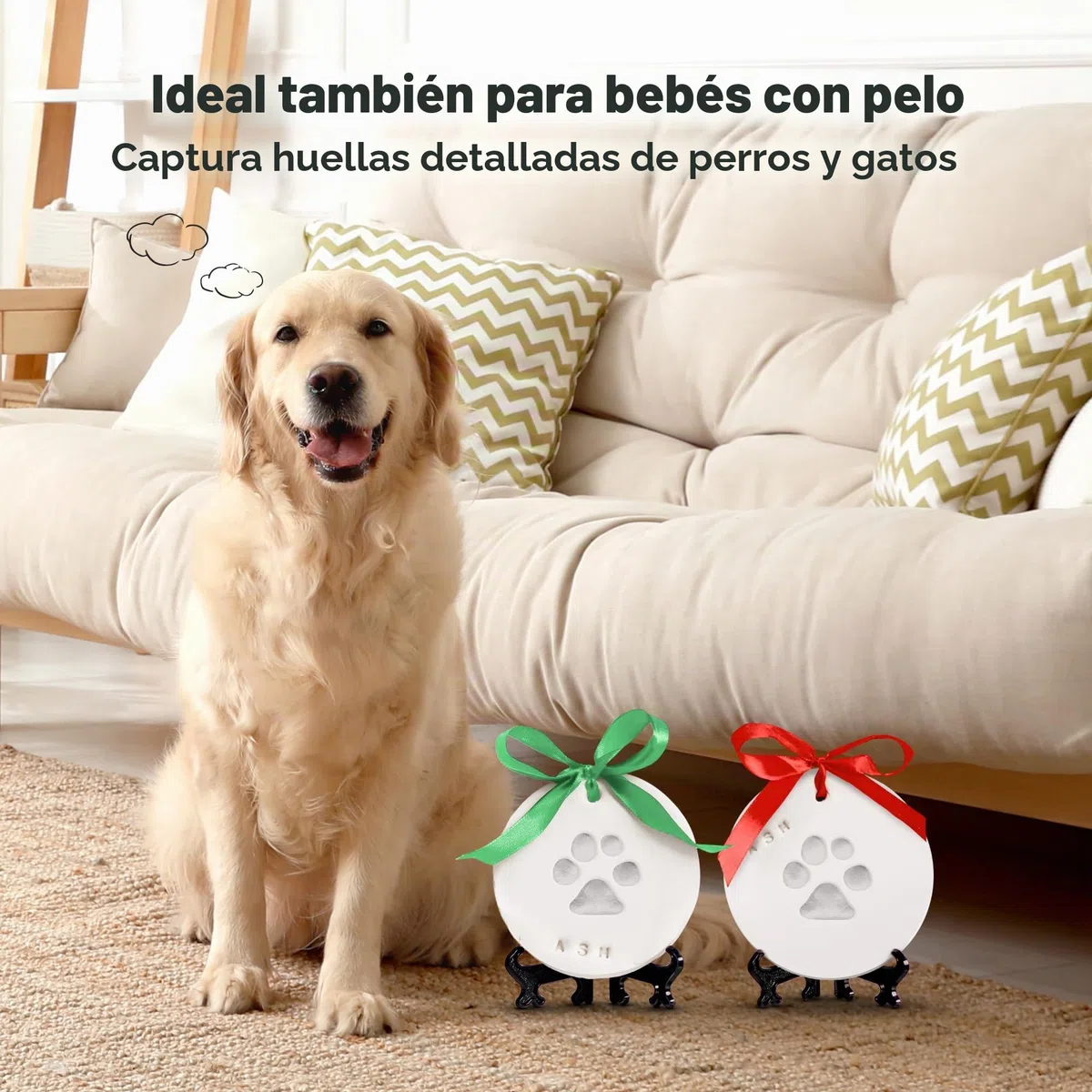 Set De Recuerdo De Adorno Para Bebé - Adorno Con Estampado De Bebé Para Recién - Set Arte Para Guardería De Bebé (Silver Paint)