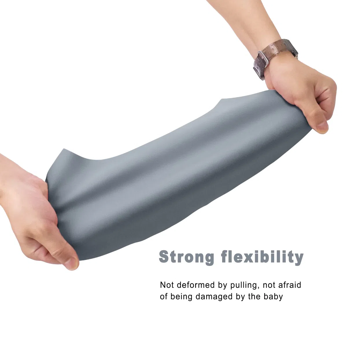 Mantel individual para silla alta, 2 piezas de silicona para silla alta, limpio e higiénico, para cubierta de bandeja de trona Stokke, apto para bandeja de trona Stokke Tripp Trapp (gris/marrón)