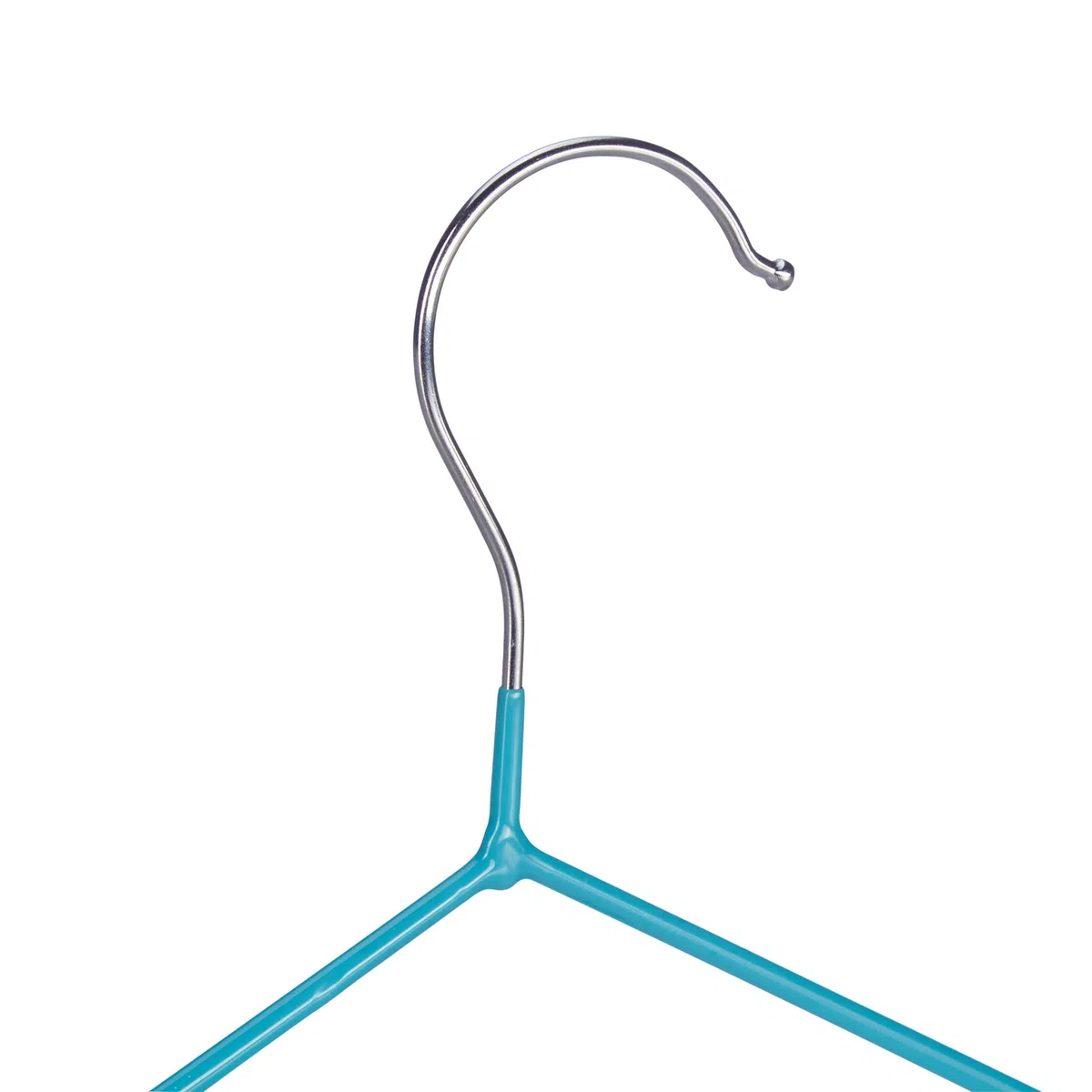 Relaxdays Pack de 20 Perchas Bebé Antideslizantes, Metal, Turquesa, 30 cm