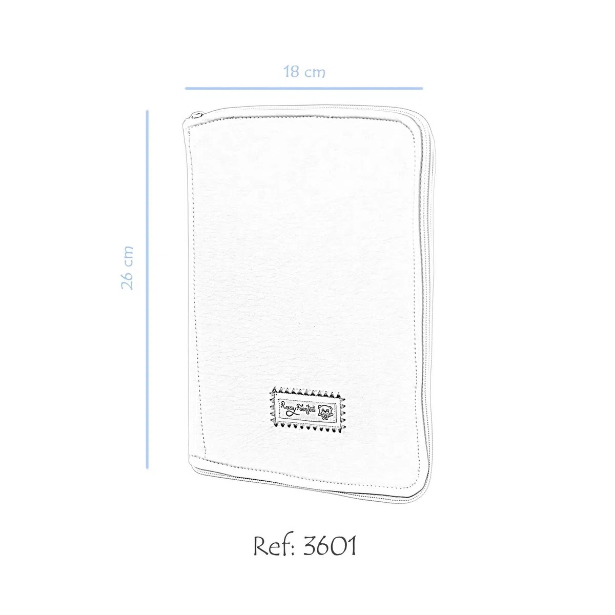 Rosy Fuentes Portadocumentos Bebé - Ideal para Almacenar Documentos Importantes - Diseño Elegante con cierre con cremallera 0-negro