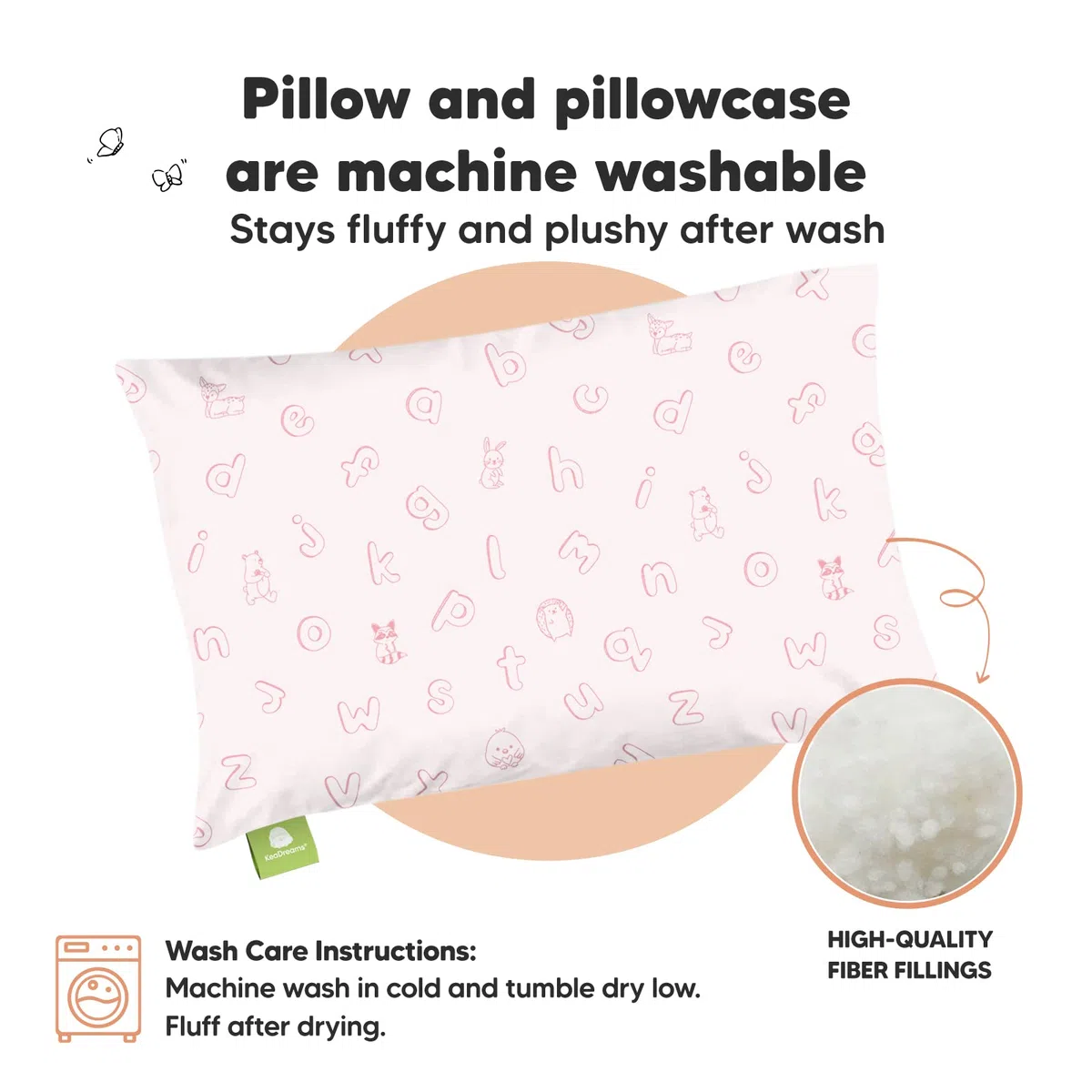 Almohada para niños pequeños con funda de almohada, almohada My Little Dreamy, almohadas de algodón orgánico para dormir, almohada para niños, almohadas de viaje para dormir, mini almohada, almohadas
