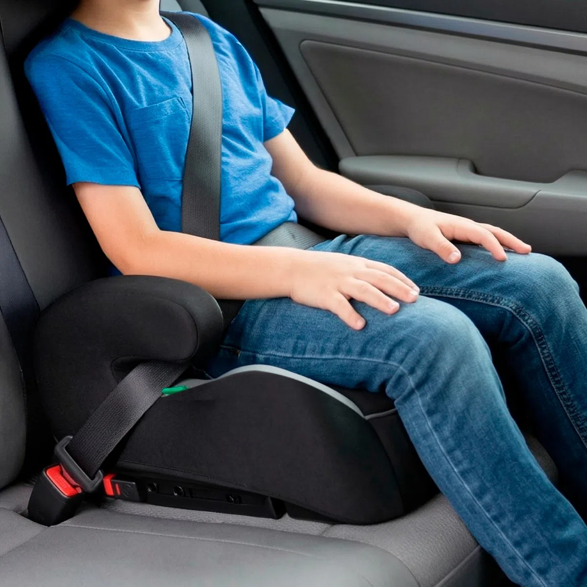 toral - Alzador Coche Niño Isofix i-Size - Asiento Elevador Niño - Se puede utilizar también sin Isofix - Silla Coche grupo 1 2 3 - Modelo Monza Negro