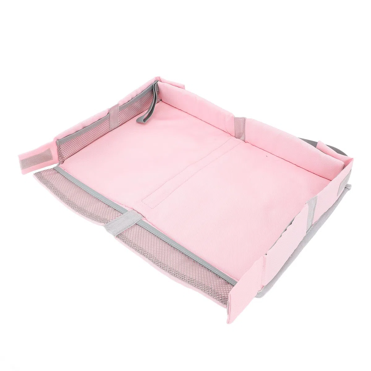 Yinhing Cubierta Plegable para Bandeja de Viaje, Bandeja Multifuncional para Avión para Niños y Adultos, Bolsa para de Mesa para Aviones y Trenes, Diseño Elegante (PINK)