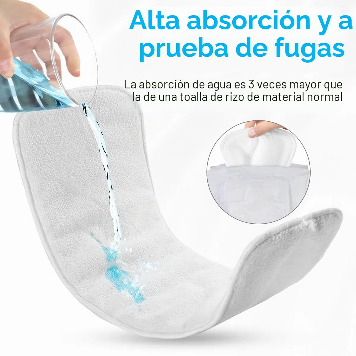 Insertos de revestimiento en microfibra de bambú para pañales de tela de adultos, para atención a la incontinencia, absorbente, lavable, reutilizable, grande de 4 capas. Talla:6