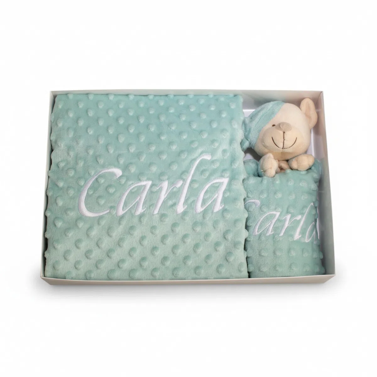 Manta Burbujas Personalizado para bebés, 0.80 x 1.10 m Set Regalo Manta DouDou para recién Nacidos Mantitas para Bebes Suave y Confortable Cálida niña y niño Mantas para Todas Las Estaciones
