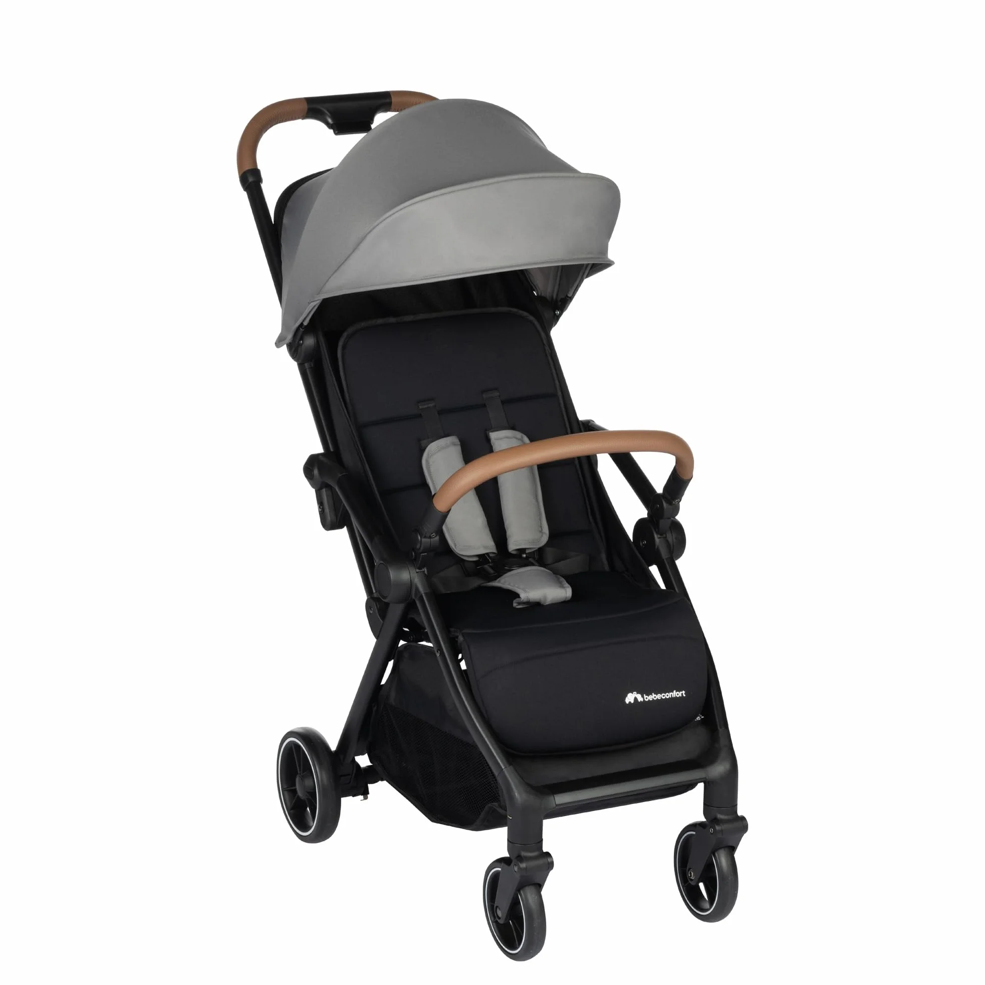 Bebeconfort Sunlite, Silla paseo bebé, 0-4 años(máx. 22kg), Silla de paseo ligera (7,2kg), Posición tumbada, Plegado automático y compacto, Reclinado con 1 mano, Gran Cesta (5 kg), Tinted Grey