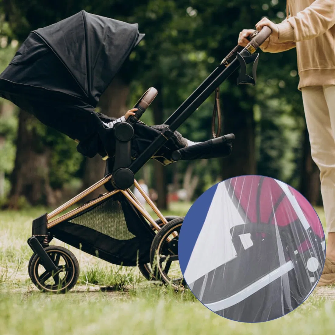 Mosquitera Universal para Capazo, Asiento de Coche, Cama, Paraguas, Protección contra Insectos para Bebés y Niños