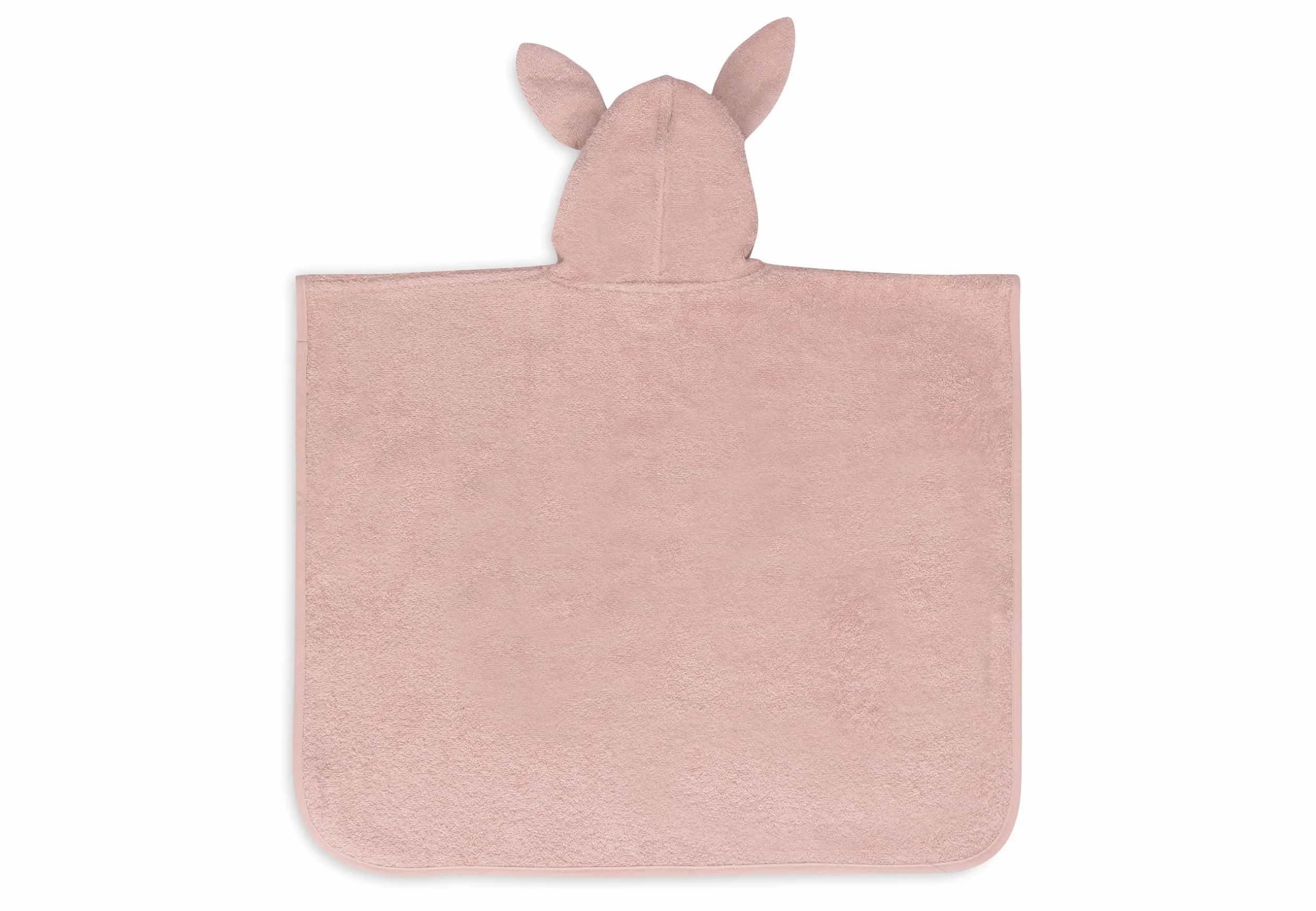 Jollein Poncho de baño para niños de 1 a 4 años – Terry, rosa salvaje – 100% algodón – rizo – Certificado OEKO-TEX – Con capucha con orejas – Poncho de baño para niñas y niños