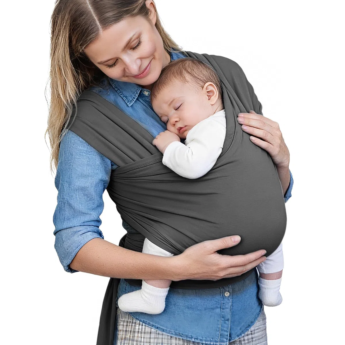VOARGE - Bufanda elástica para bebé de hasta 16 kg, diseño de bebé