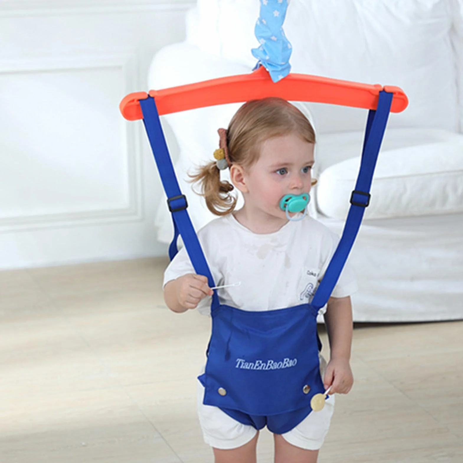 Puerta, jumper para bebé, ajustable, entrenador columpio para bebés, para exteriores, con asiento sillín, para bebés a partir 6 meses