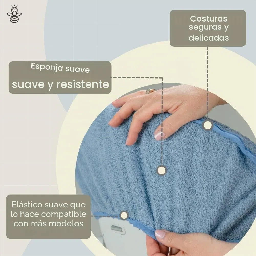 Babysanity - Funda para silla de bebé de algodón suave y esponjosa que da a tu trona una sensación de secado y fresco, 100% fabricada en Italia (Avio)