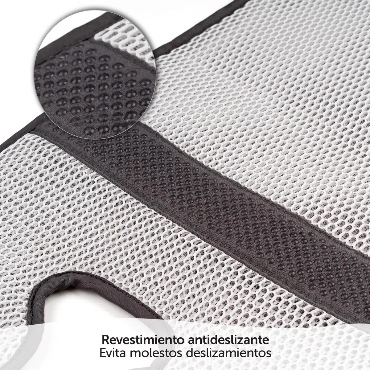 Zamboo Colchoneta Verano Silla Paseo Universal - para Carritos y Sillas de Coche - Colchonetas Transpirables Reducen Sudoración con Estructura 3D Ergonómica - 79 x 34 cm - Gris