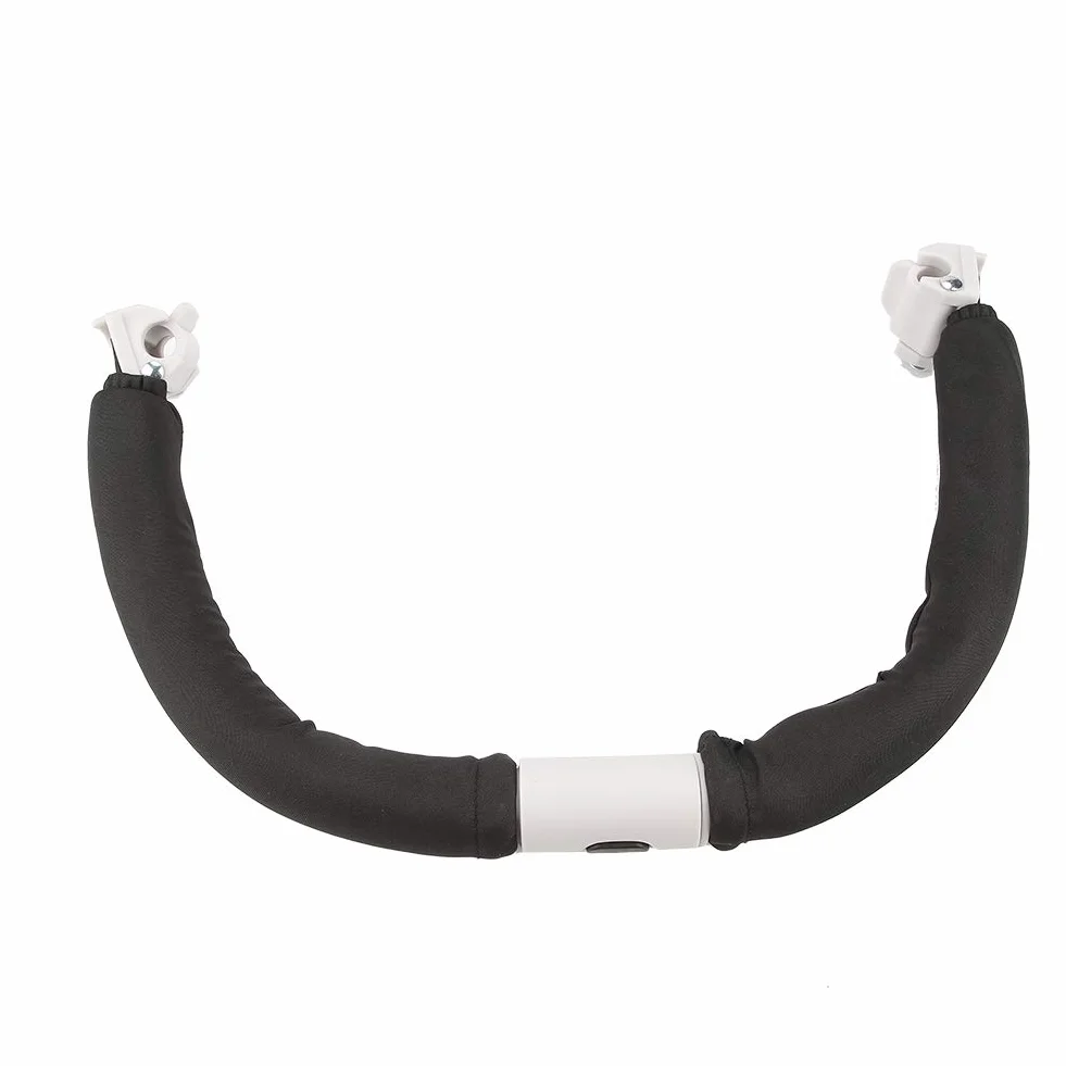 Manillar Ajustable para Cochecito de Bebé, Barra de Armrest y Parachoque Negra