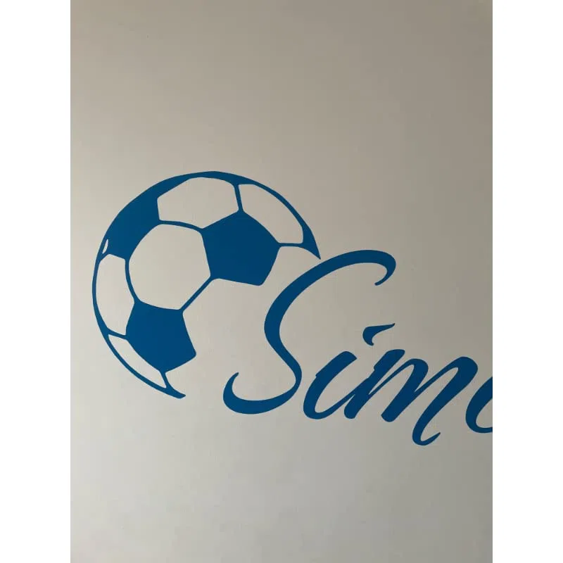 Murales De Fútbol Con Nombres, Pegatinas De Vinilo Personalizadas Con Nombres, Murales Deportivos Para Habitaciones De Niños (125x57cm)