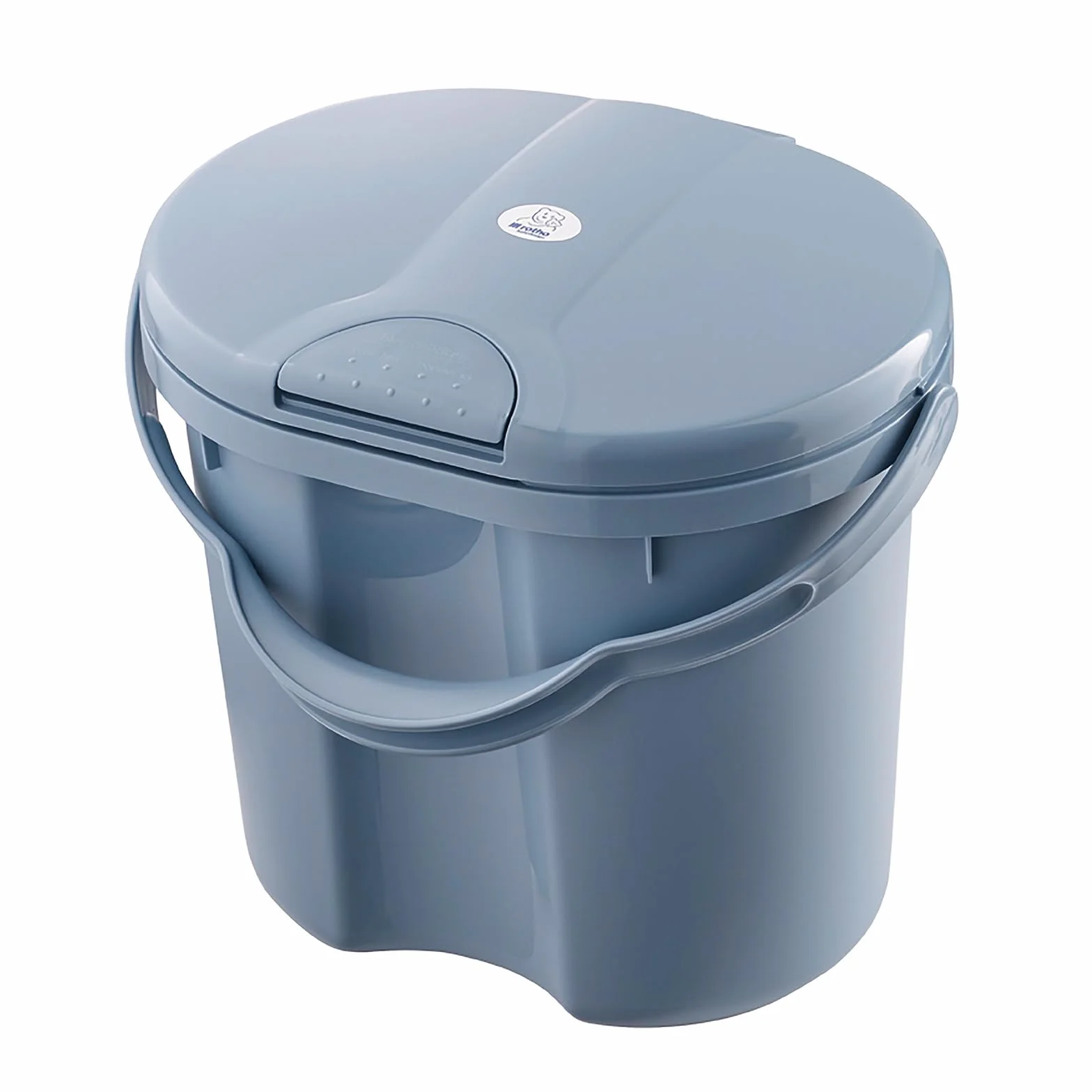 Rotho Babydesign Cubo para pañales reciclado, resistente a los olores, sin cartuchos de relleno, color azul